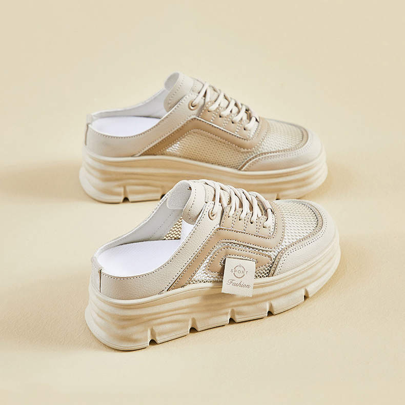 Giày lười nữ thoáng khí đế cao 7cm